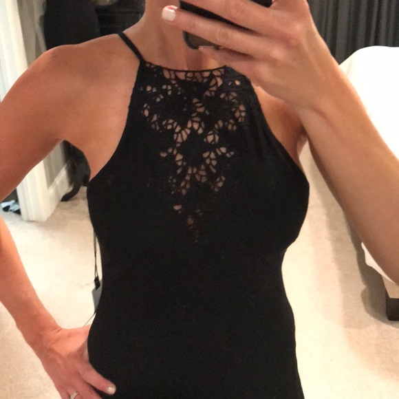 👗 Long black light dress size Small NEW WITH TAGS - Picture 4 of 8